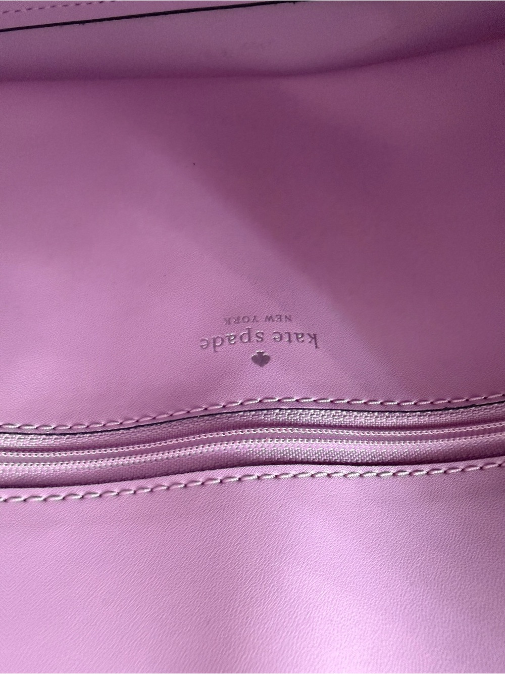 kate spade Navy Floral Small Tote with Pink Flower Snap - Picture 4 of 6